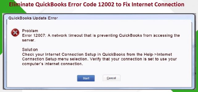 Troubleshooting methods to resolve Quickbooks Error 12002